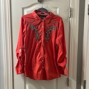 Roar Red Embroidered Shirt